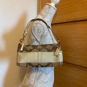 Coach 11096 Signature Stripe Small Hobo